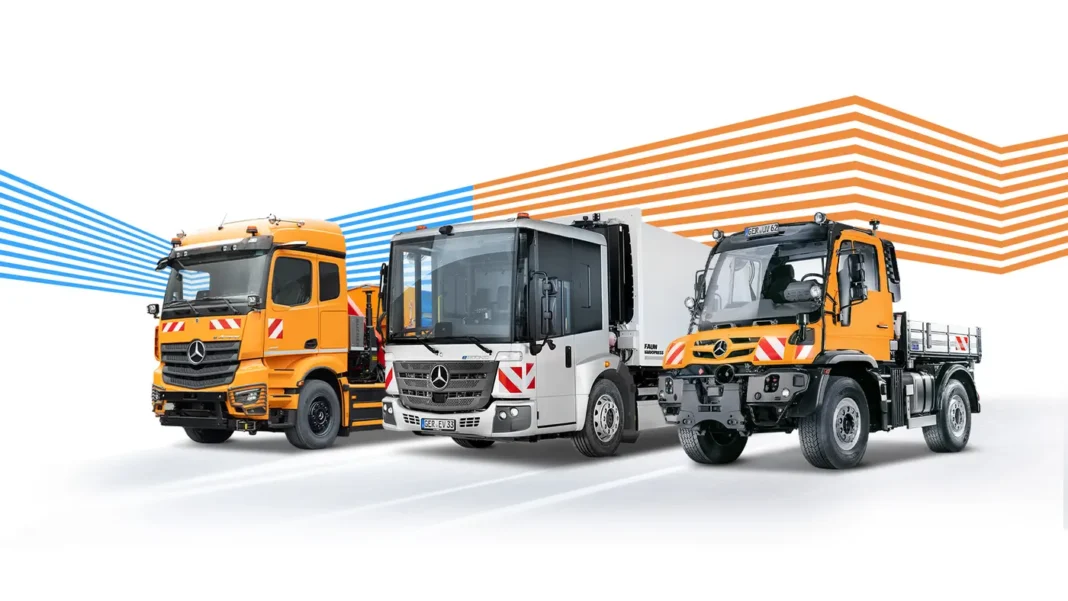 All’IFAT 2026, la Fiera di Monaco di Baviera di inizio maggio dedicata ai veicoli per l’igiene urbana e alle tecnologie per la gestione delle acque reflue e dei rifiuti, Mercedes-Benz Trucks presenta una gamma completa di camion per impeghi municipali e per l’economia circolare.